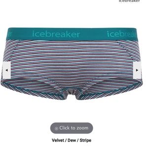 Icebreaker underwear- striped sprite hot pants